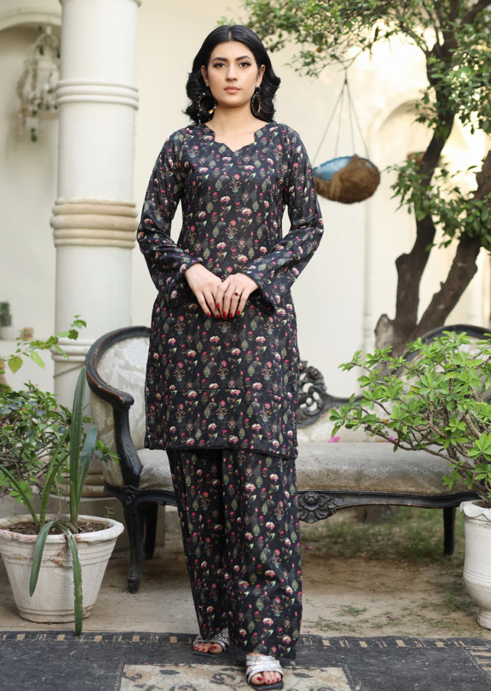 BUT-102 - Black - S.Prints Printed Lawn Co-ords