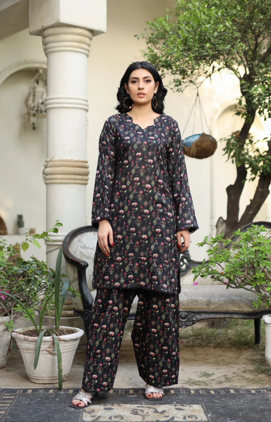BUT-102 - Black - S.Prints Printed Lawn Co-ords - Image 3
