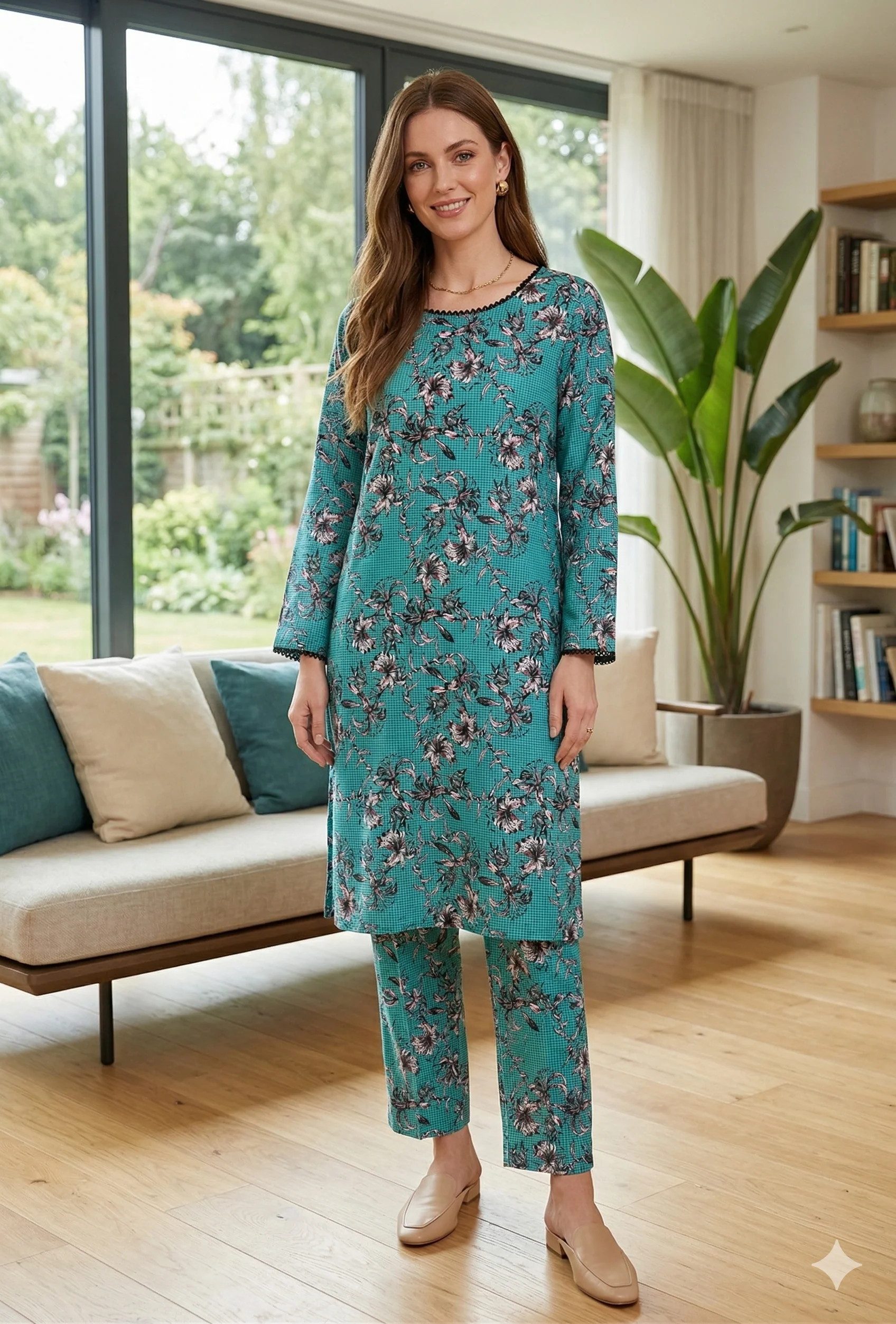 BUT-142- Readymade linen Printed Co-ord 2025 - Image 2