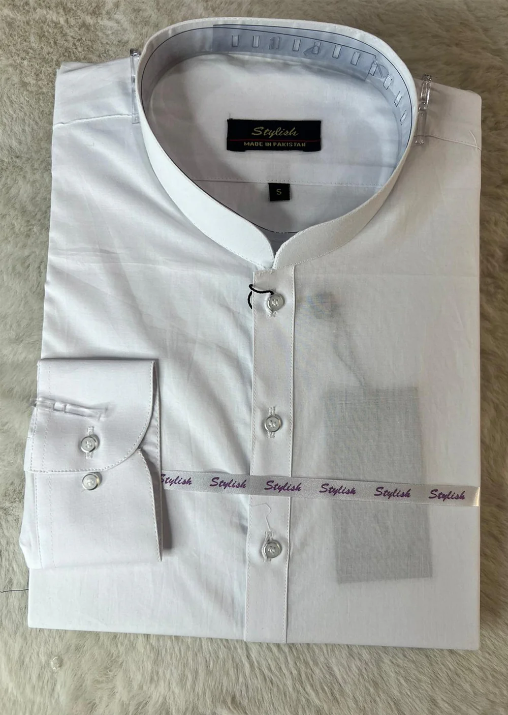 C-9916 Mens -White- Salwar Kameez - Image 2