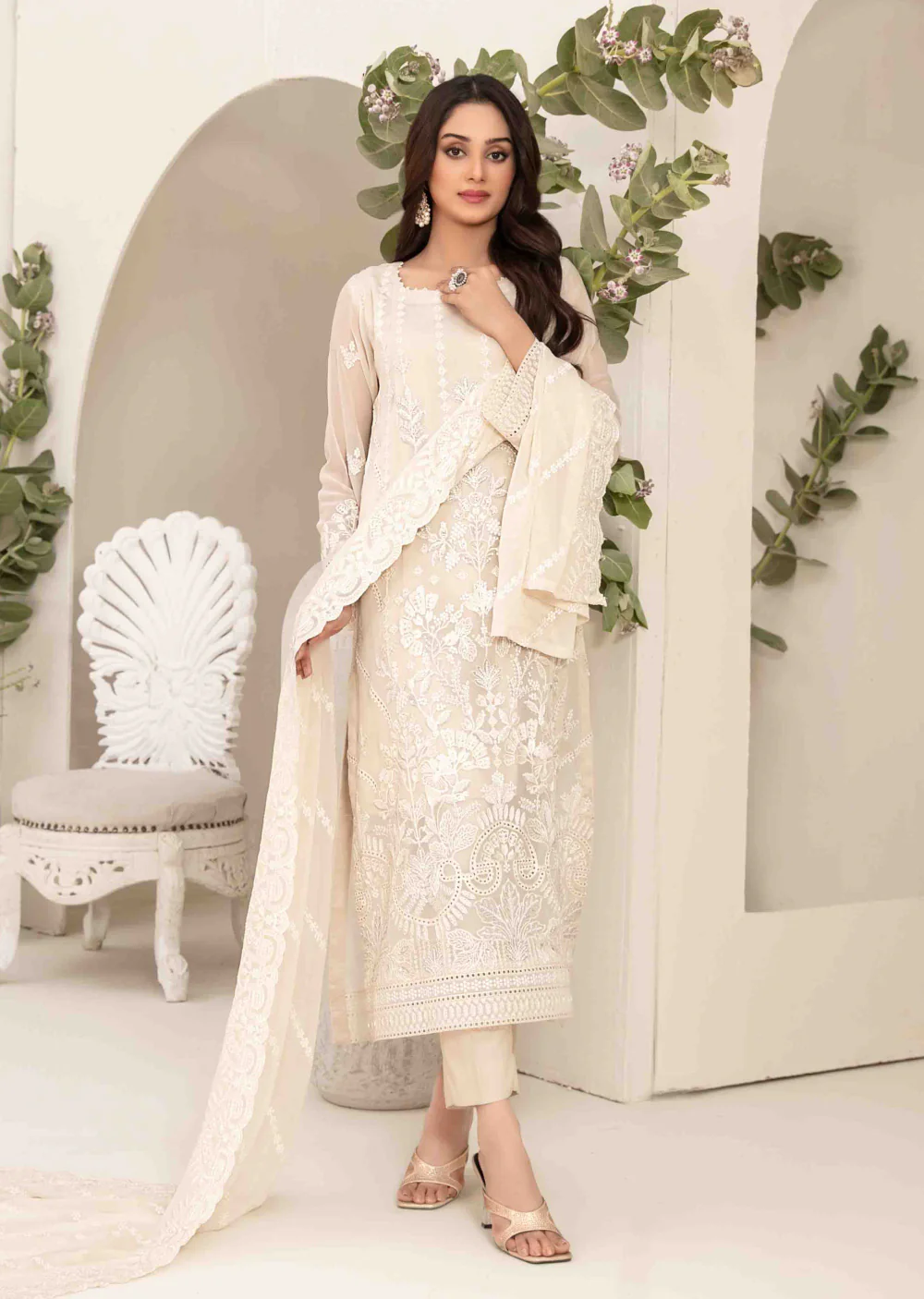STH-5625 - Setareh Fancy Embroidered Chiffon Collection 25