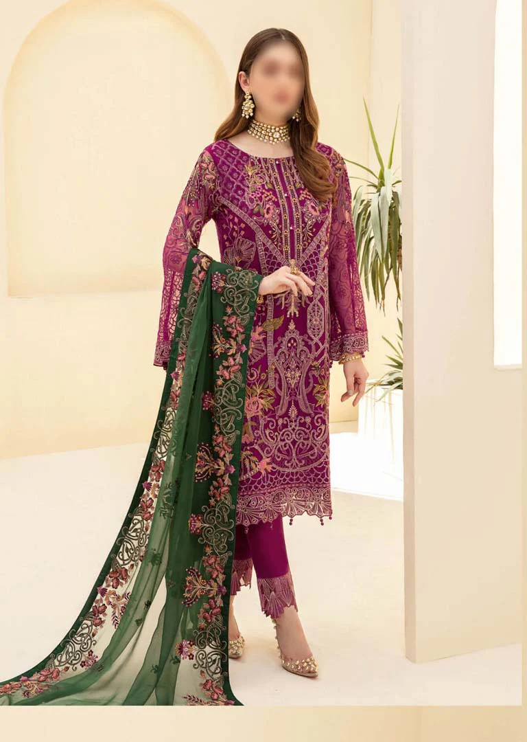 D-710-R - Readymade - Rangoon by Ramsha Collection Vol 7 2021