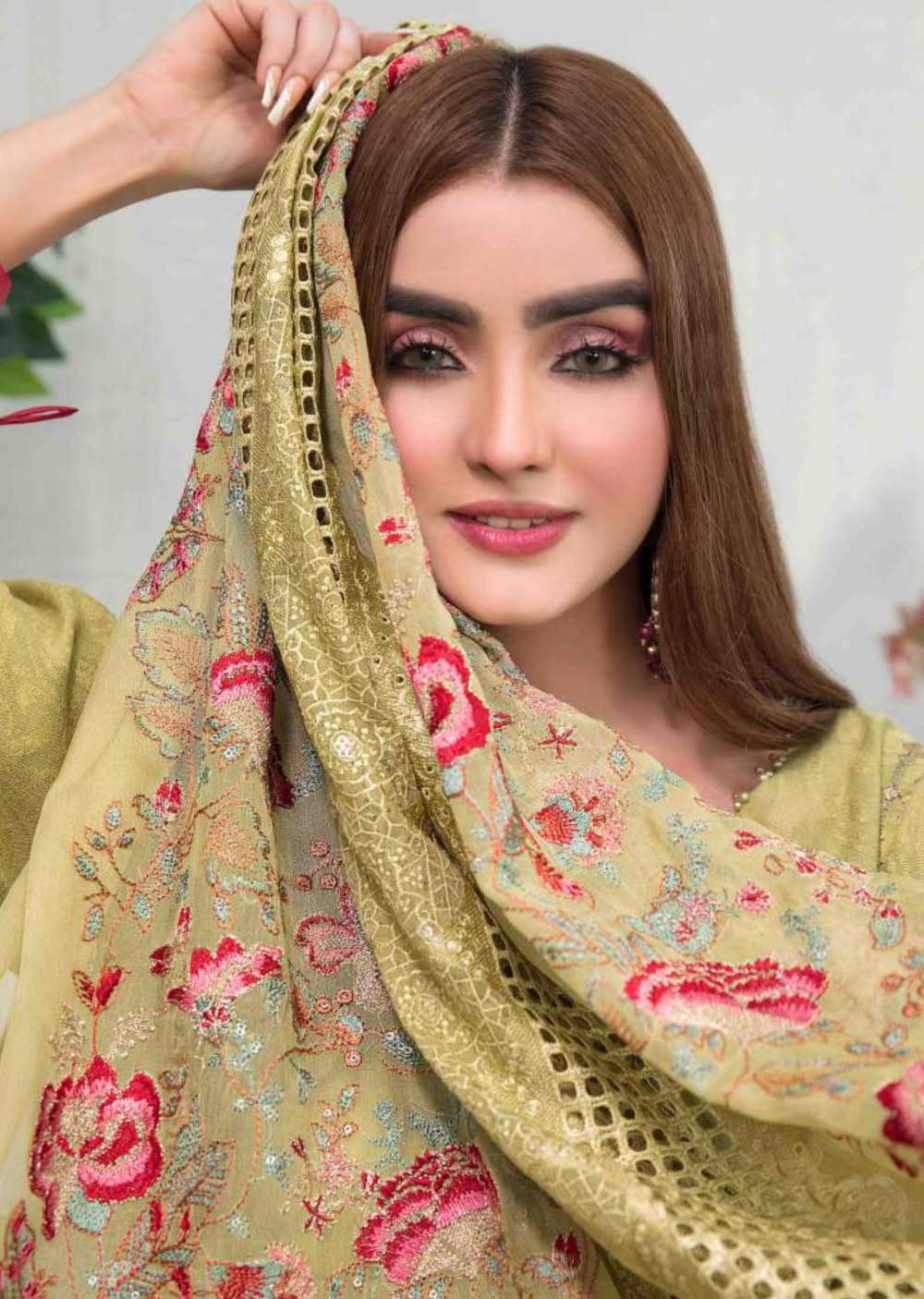 D-7581 - Unstitched- Zairah Collection by Tawakkal 2022 - Image 2
