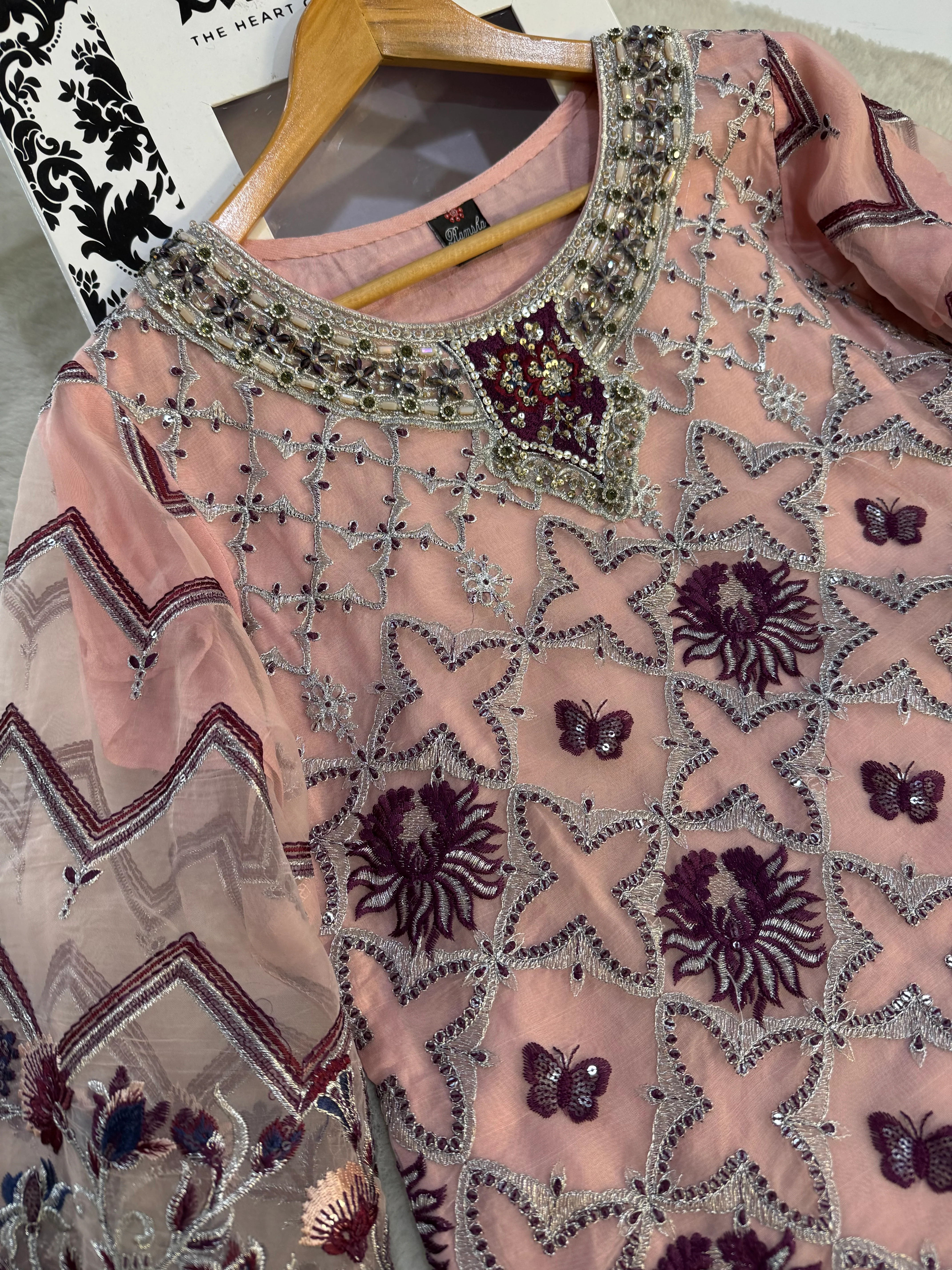 D-9991 - Readymade - Ramsha Chiffon Outfit - Image 11