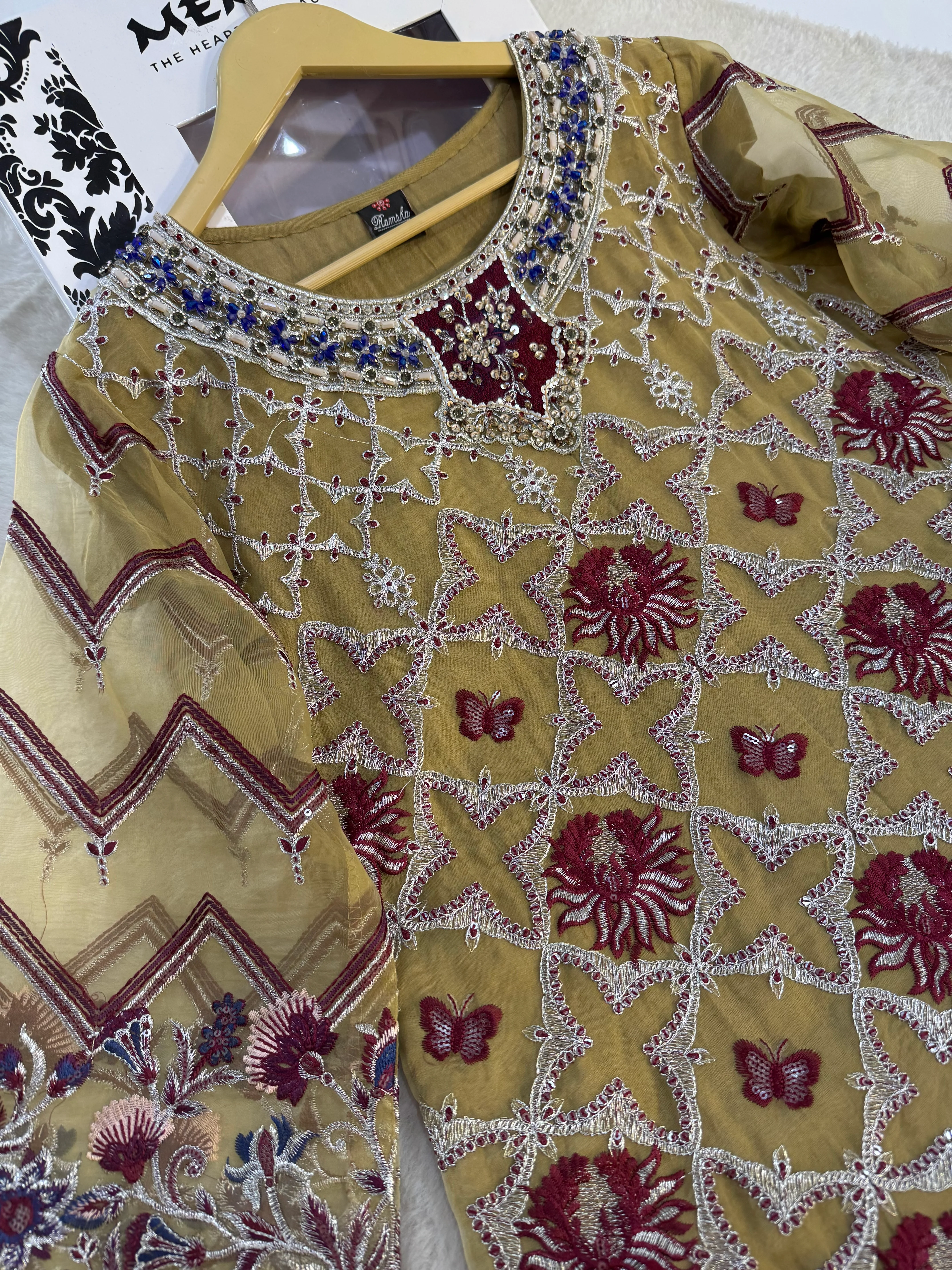 D-9991 - Readymade - Ramsha Chiffon Outfit - Image 4