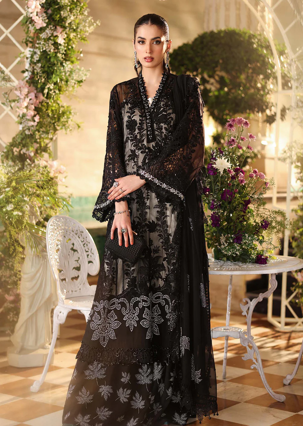 MPC-D1 Maria B Embroidered Chiffon Suit