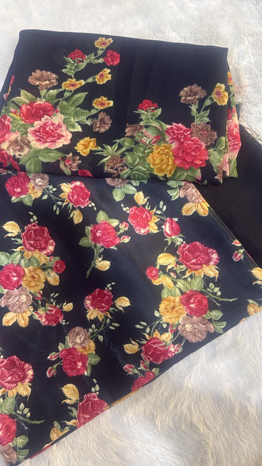 D9405 - Unstitched Crepe Suit - Image 4