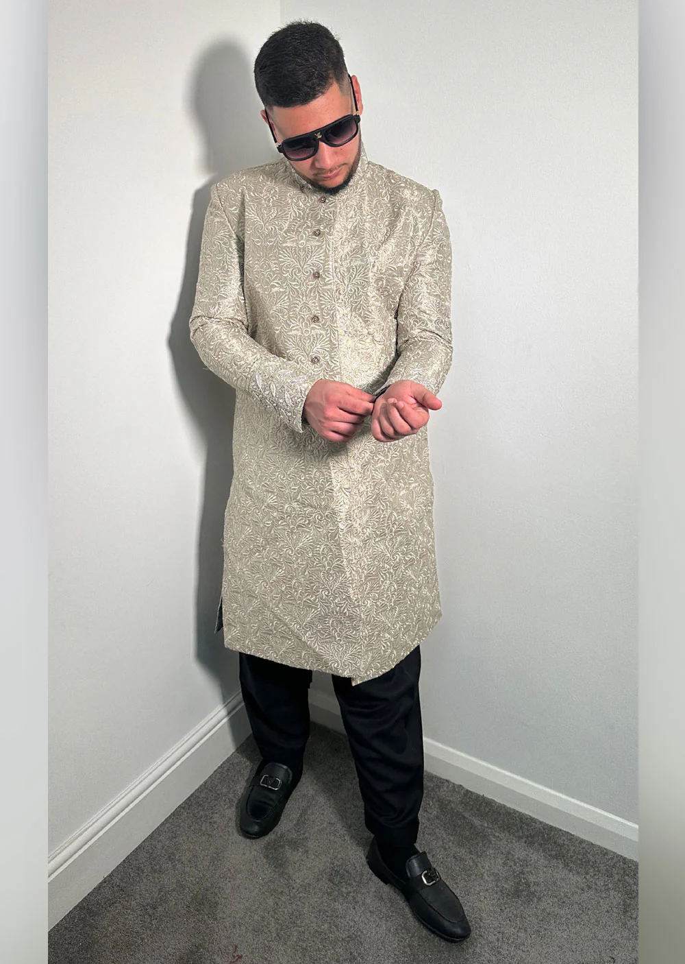 DH102 Grey Mens Sherwani