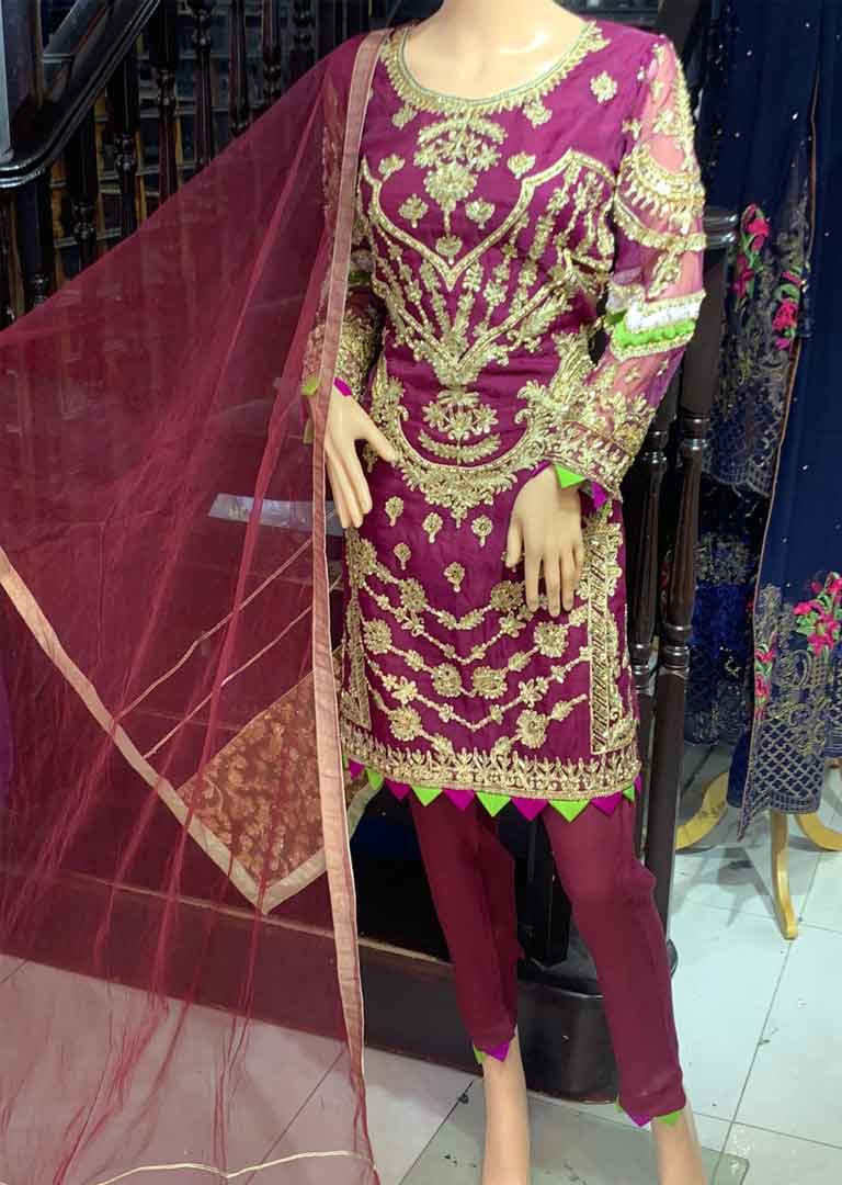 DLT104 Readymade Organza Pret Suit - Image 2
