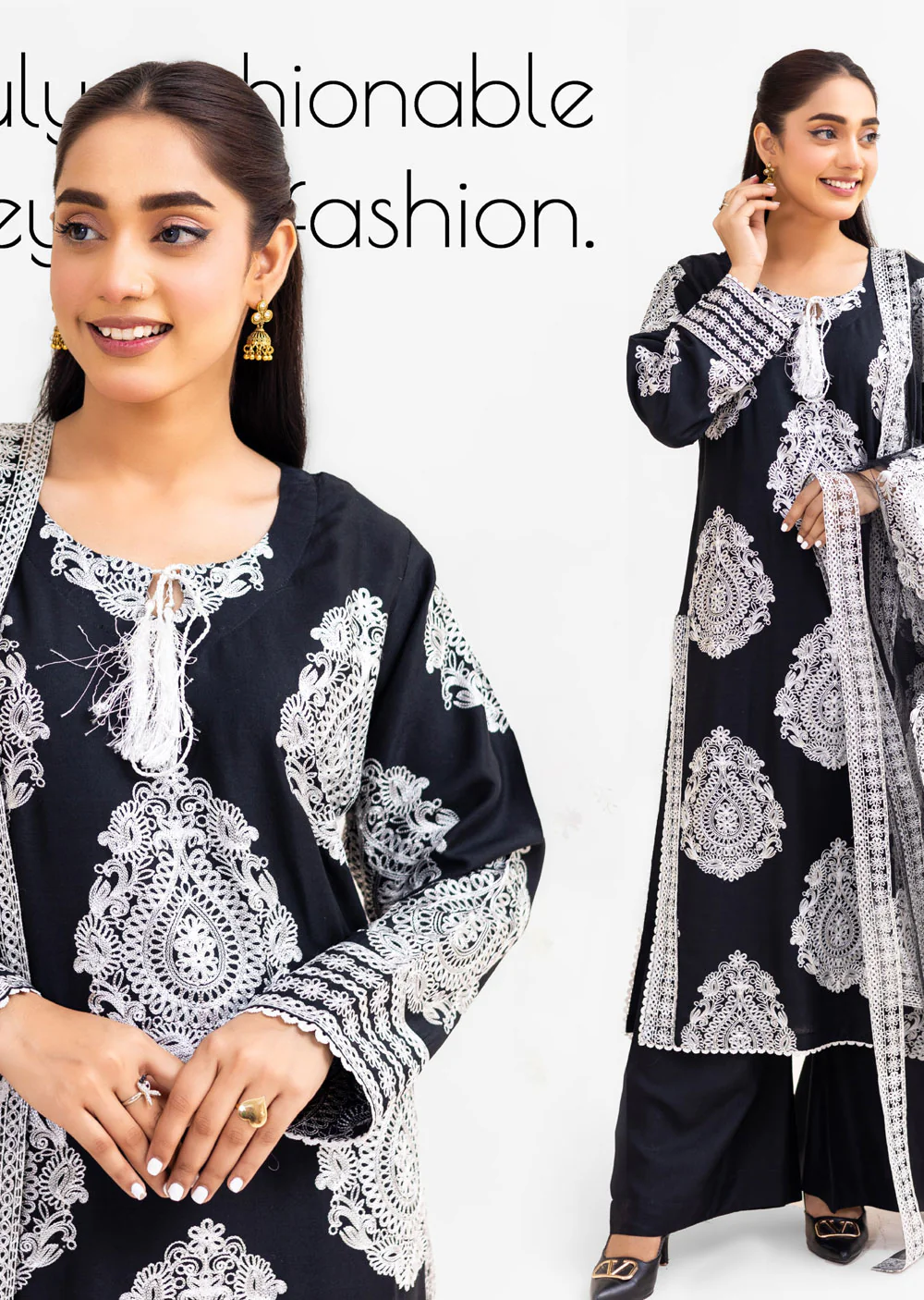 DLY-01 Readymade Black Linen Suit - Image 2