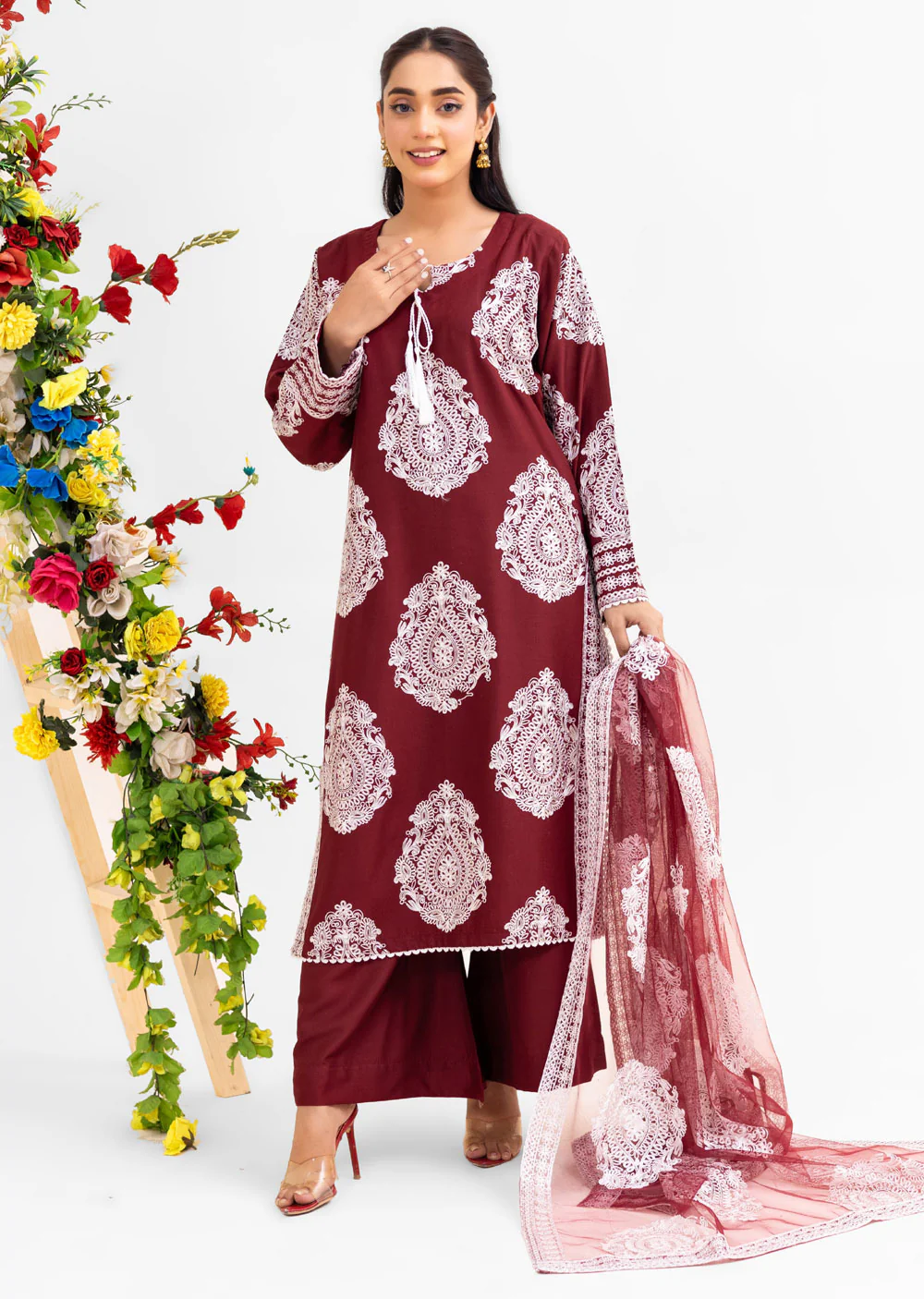 DLY-01 Readymade Red Linen Suit