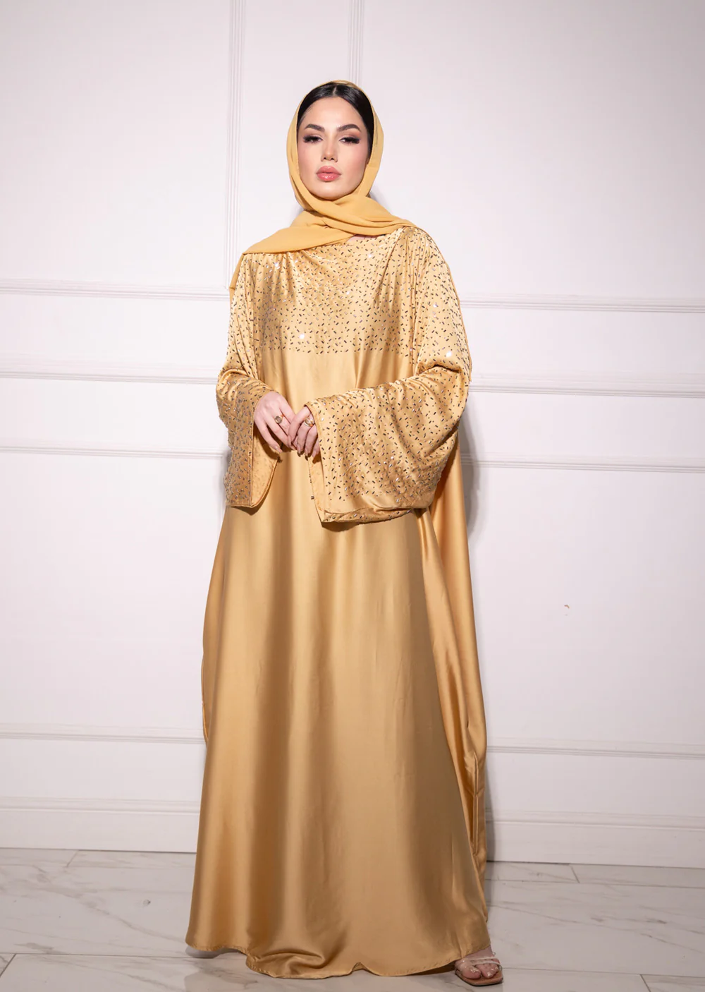 DSL-201 Rooh - Light Gold Abaya