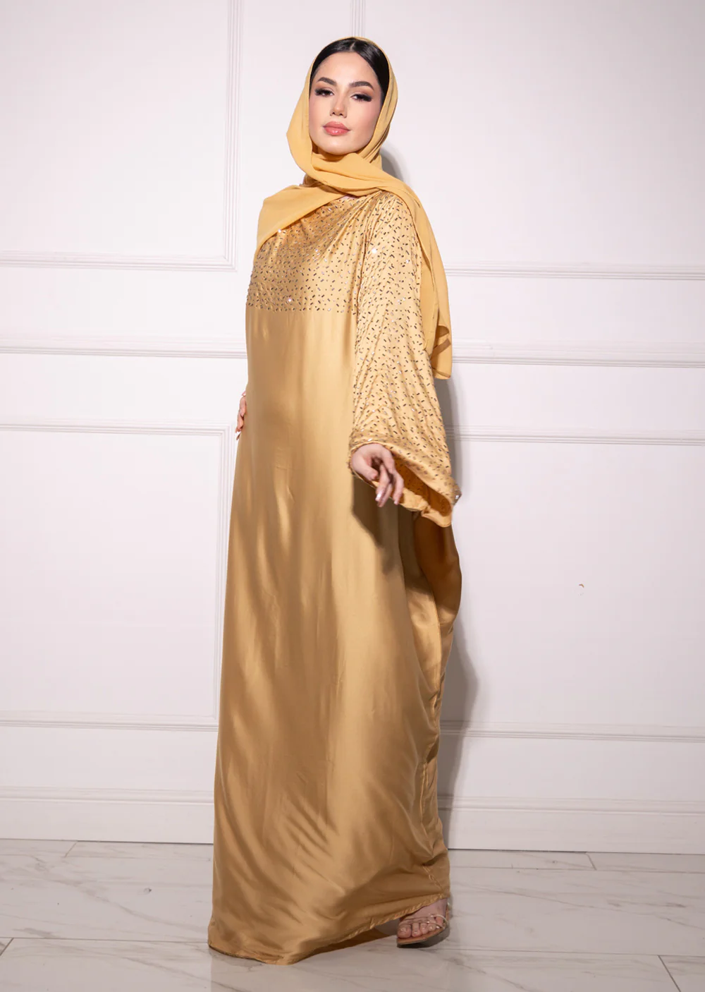 DSL-201 Rooh - Light Gold Abaya - Image 10