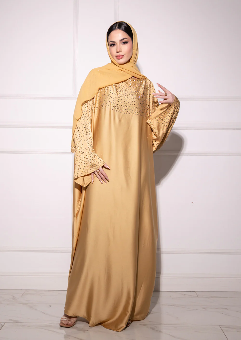 DSL-201 Rooh - Light Gold Abaya - Image 6
