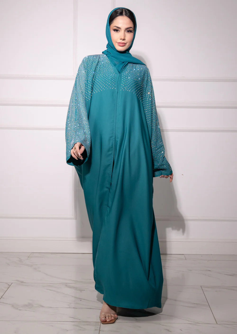 DSL-203 Aroosh - Teal Abaya - Image 4