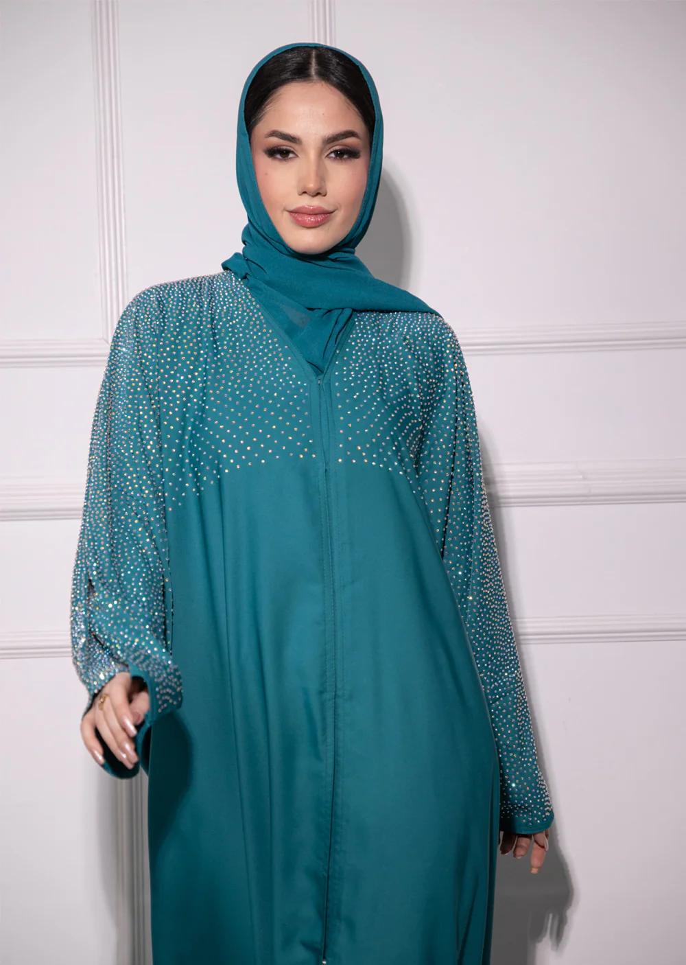 DSL-203 Aroosh - Teal Abaya - Image 5
