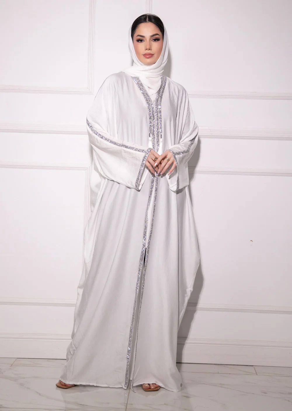 DSL-205 Mahil - White Pink Abaya - Image 18