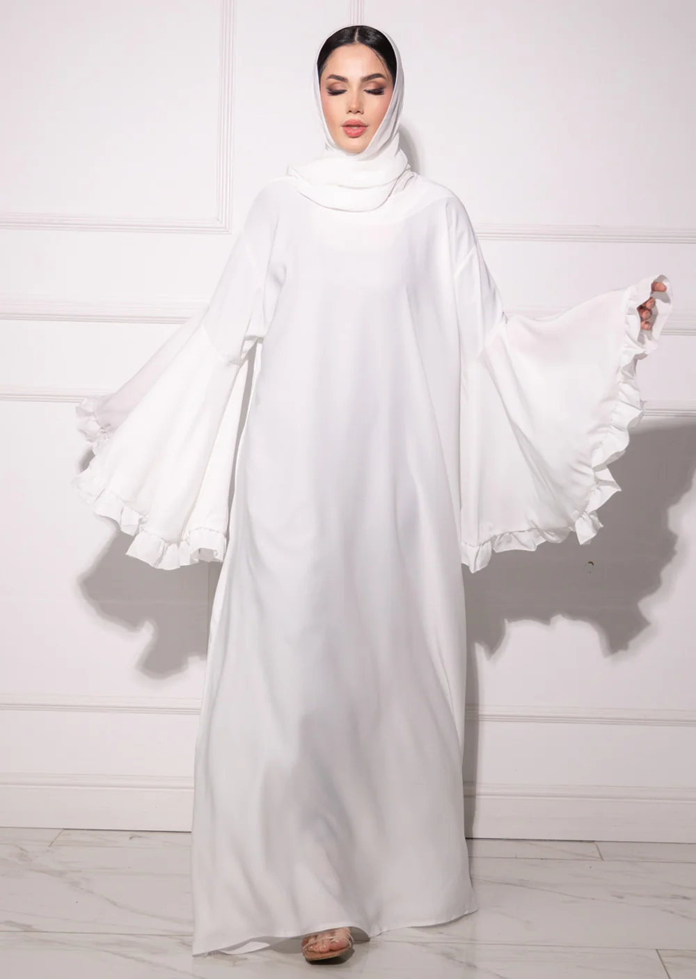 DSL-206 Zanti - White Abaya - Image 2