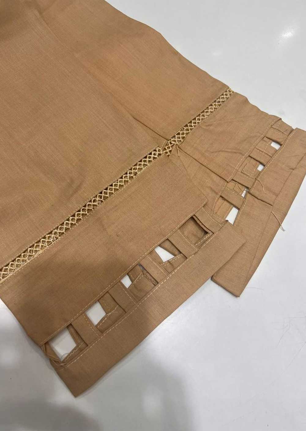 DXT409 Gold Cotton Trousers