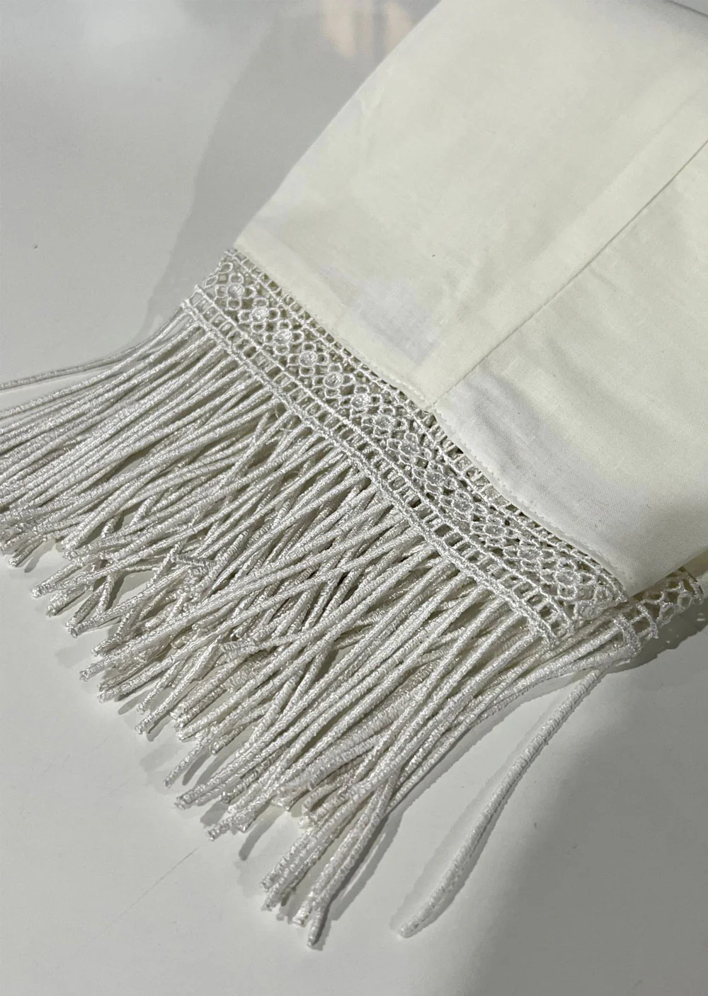 DXT505 Off White Cotton Trousers - Image 2
