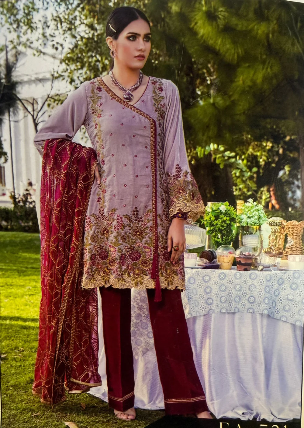EA-521 - Unstitched - Eshaisha Eid Edit Lawn Collection 2020