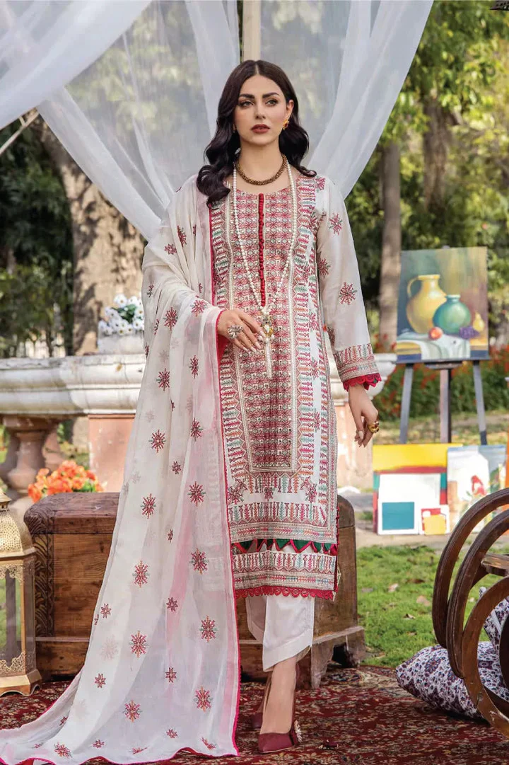 EA-518 - Unstitched - Eshaisha Eid Edit Lawn Collection 2024