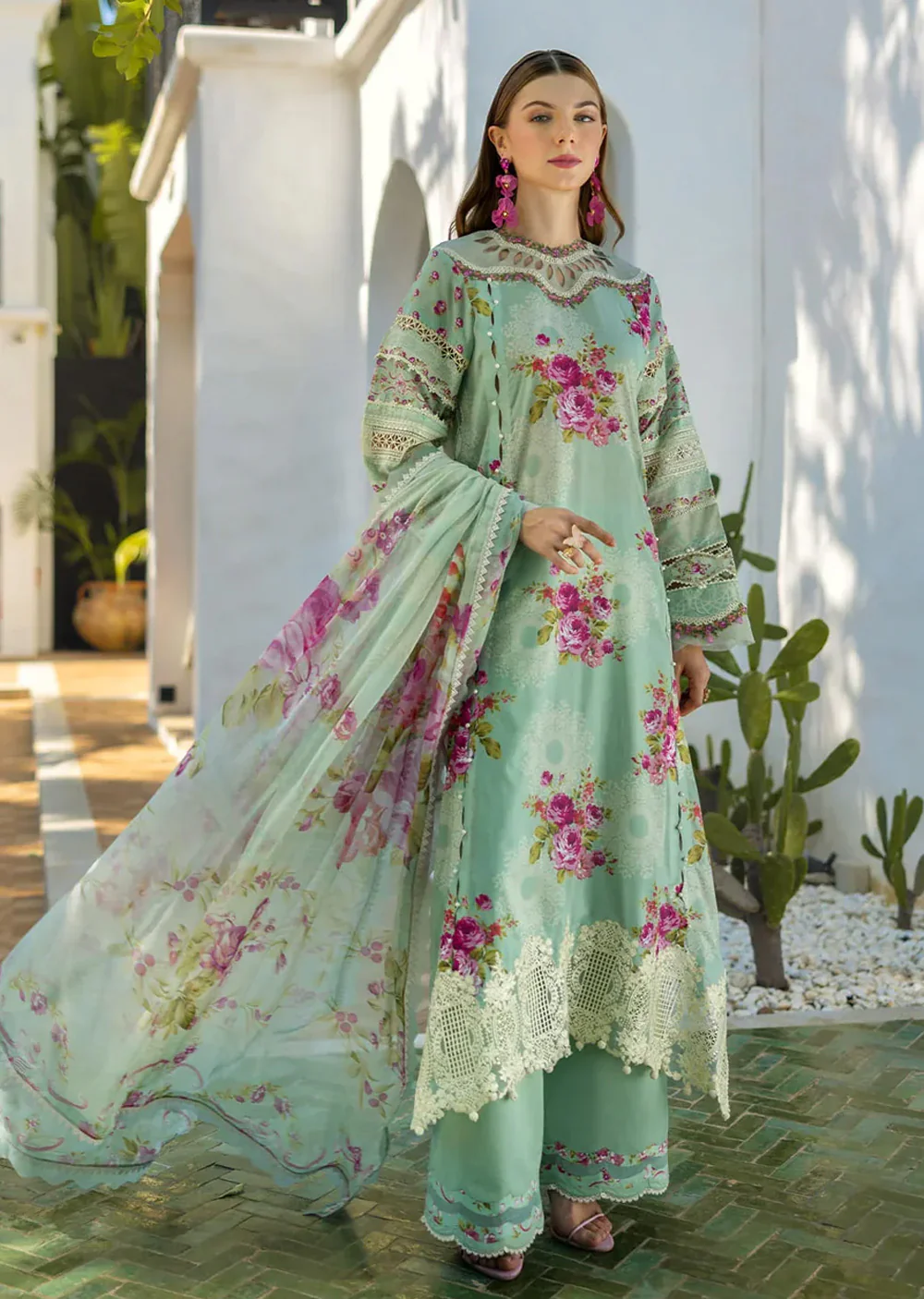 ELFH-03-A - Elaf Signature Embroidered Lawn Collection 2025
