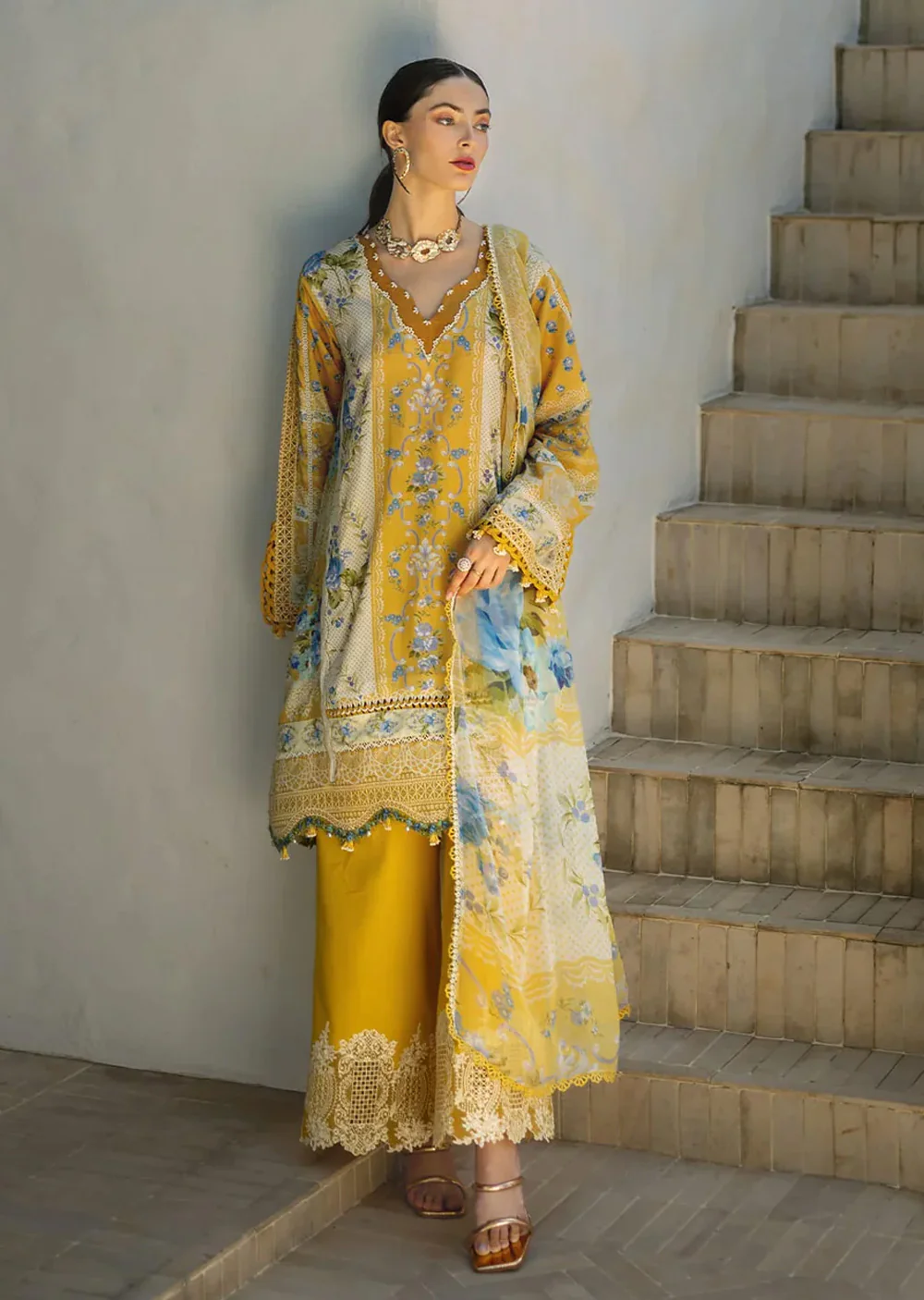 ELFH-03-B - Elaf Signature Embroidered Lawn Collection 2025