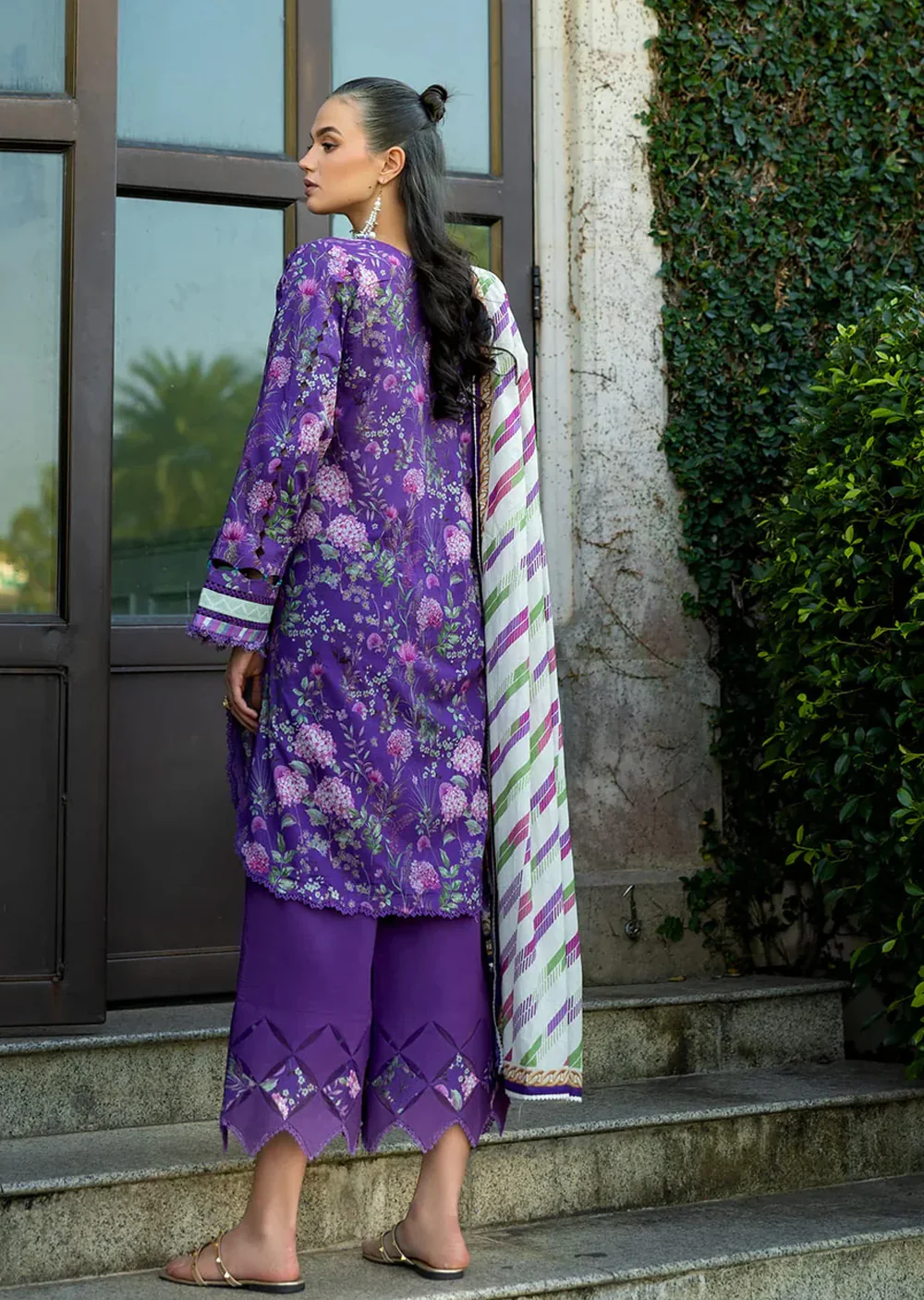 ELFHD-04-A - Purple - Readymade - Elaf Prints Collection 2025 - Image 2