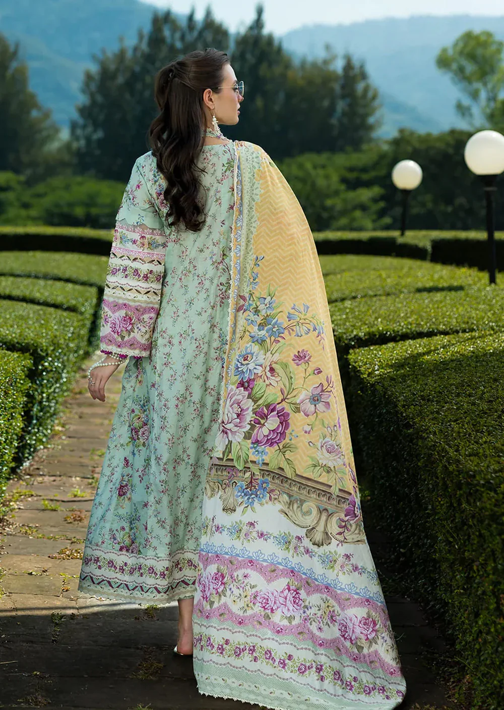 ELFHD-07-A - Green - Readymade - Elaf Prints Collection 2025 - Image 2