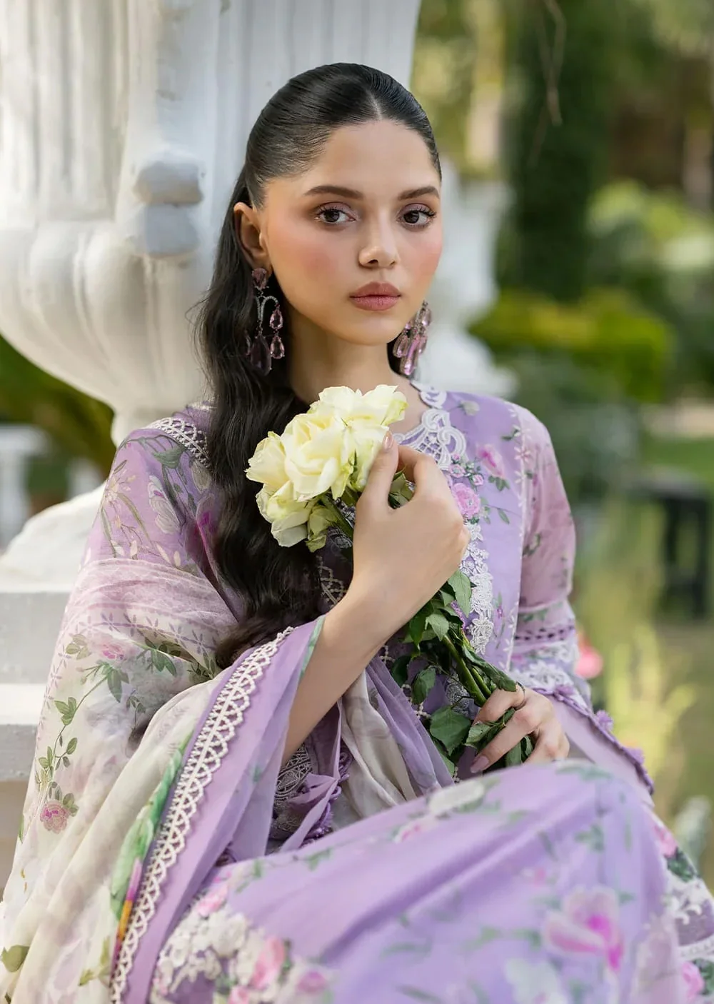 ESG-01B BIANCA Embroidered Prints with Chiffon 26 - Image 2