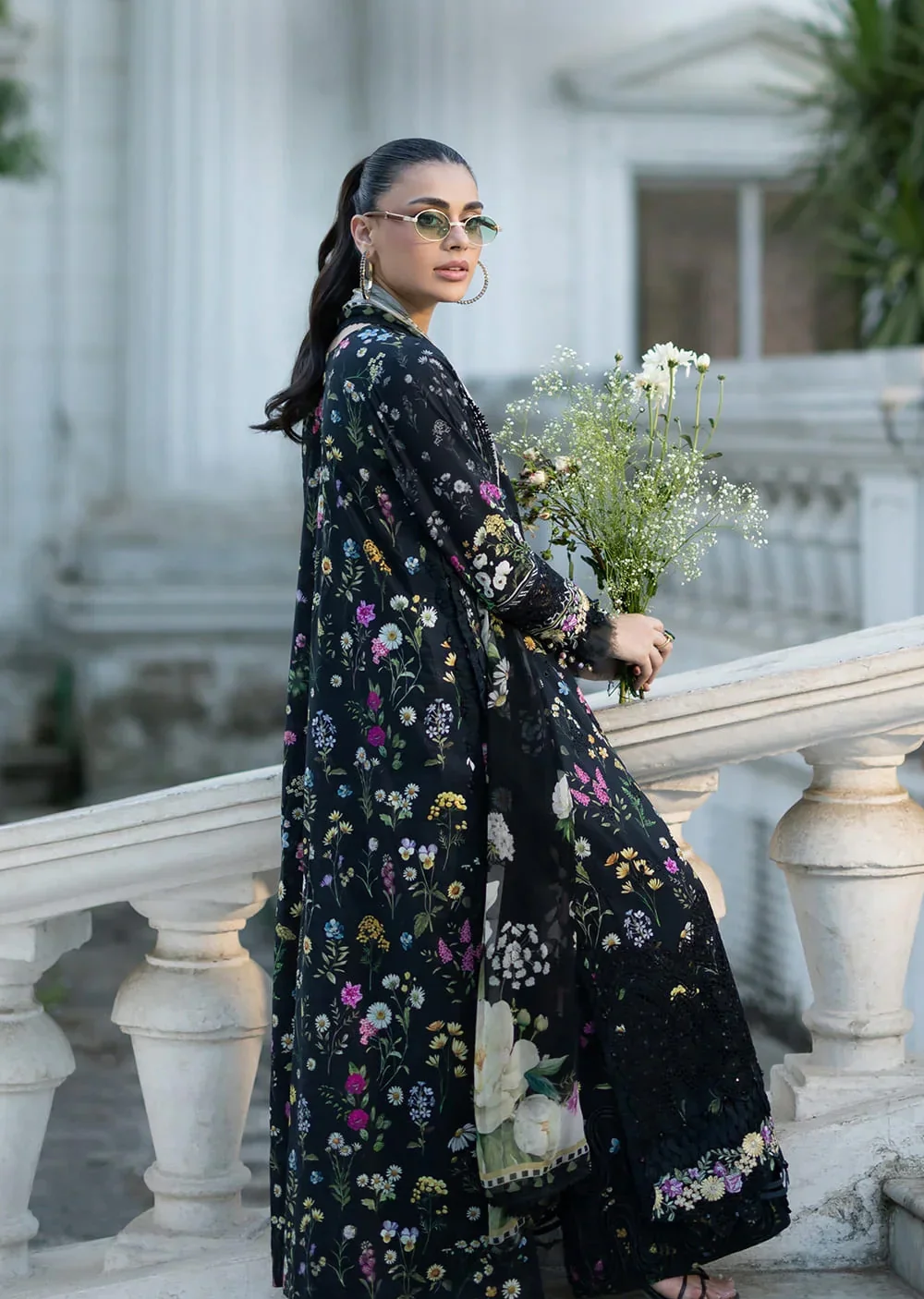 ESG-02B SASHA Embroidered Prints with Chiffon 26 - Image 2
