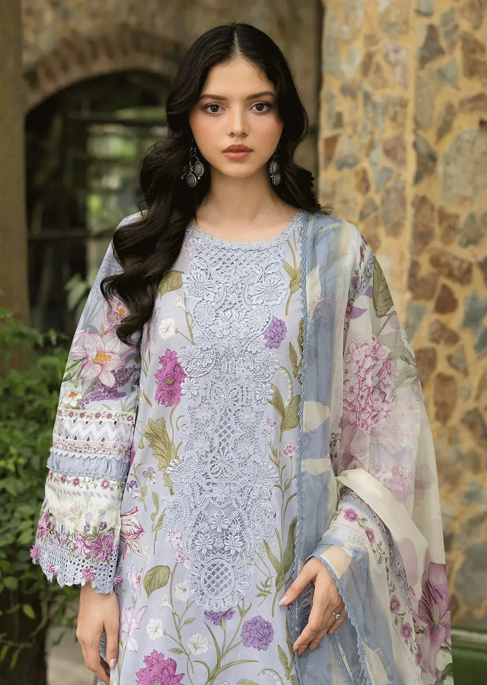 ESG-05A ARIANA Embroidered Prints with Chiffon 26 - Image 3