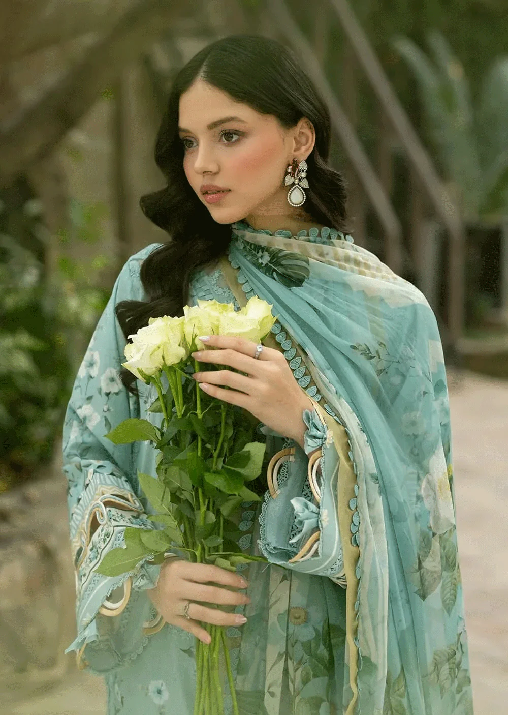ESG-06B ZARIA Embroidered Prints with Chiffon 26 - Image 5