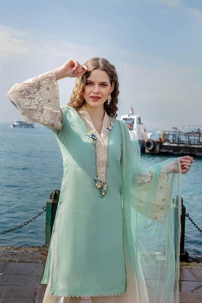 F-113 - Ready made Swiss Lawn Khuda Ameer Outfit - Image 10