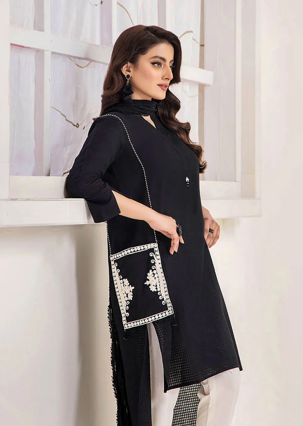 F-140 - Black - Readymade - Khuda Ameer Creations 2024 - Image 2