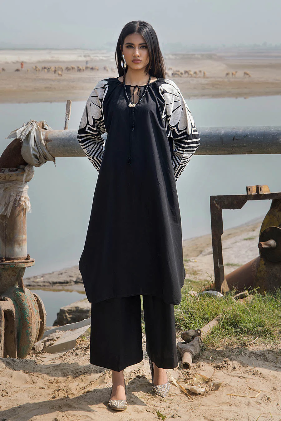 F-167 - Black - Readymade - Khuda Ameer Outfit - Image 2
