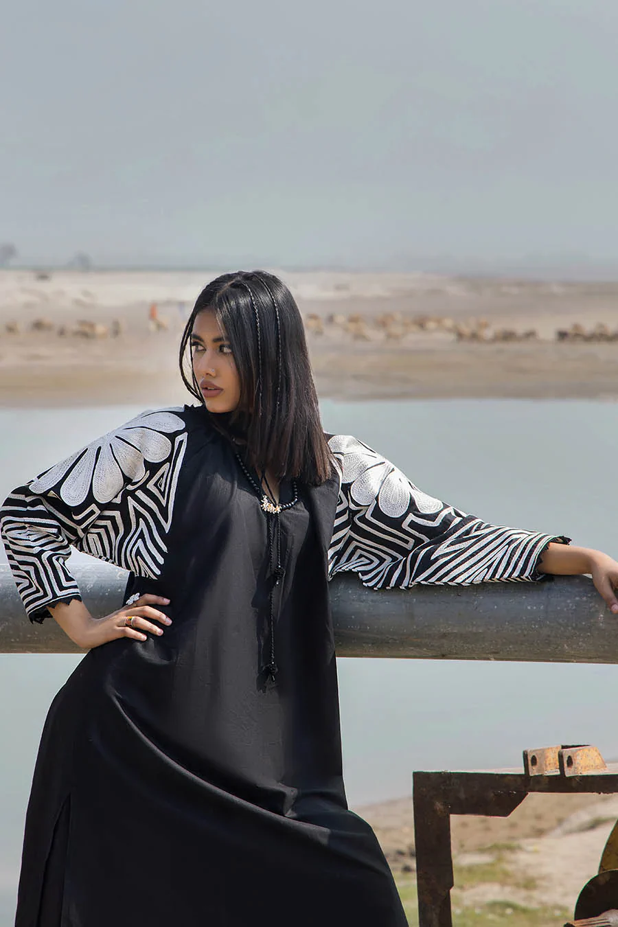 F-167 - Black - Readymade - Khuda Ameer Outfit - Image 3
