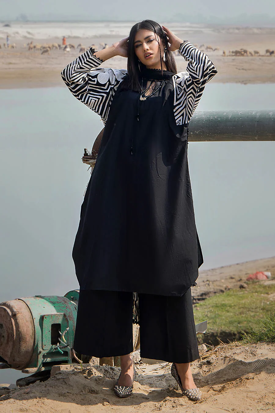F-167 - Black - Readymade - Khuda Ameer Outfit - Image 4