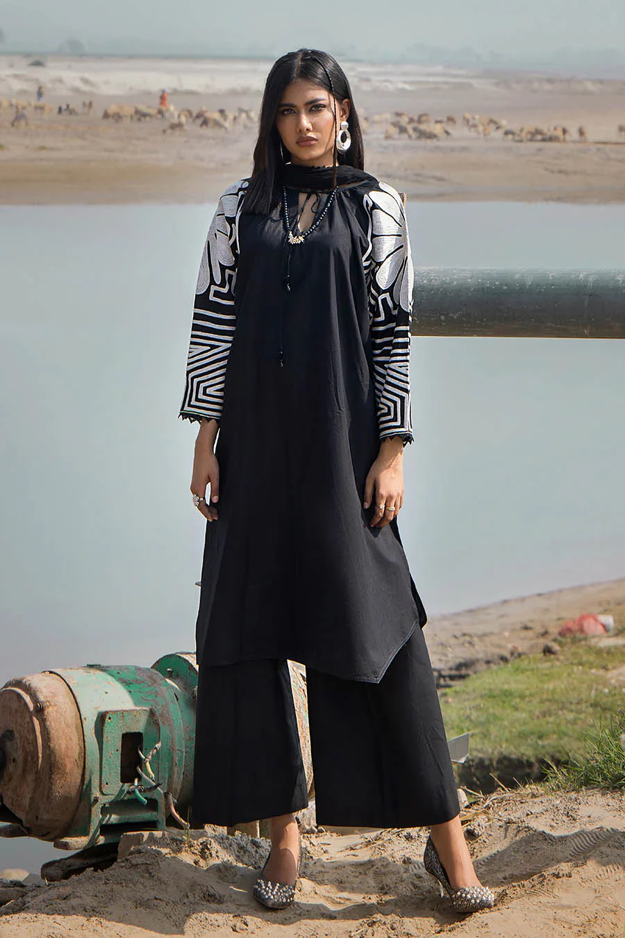 F-167 - Black - Readymade - Khuda Ameer Outfit - Image 5