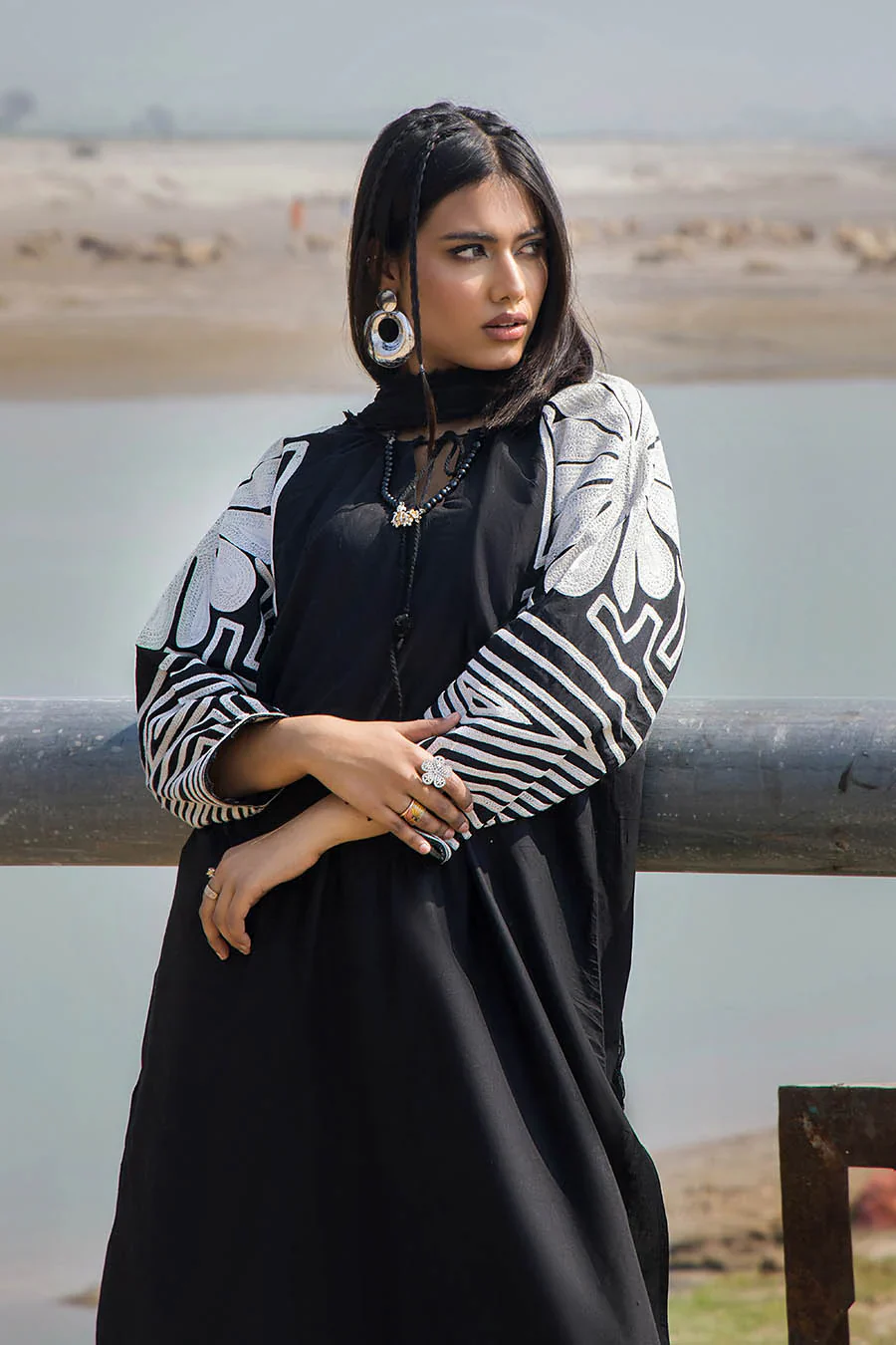 F-167 - Black - Readymade - Khuda Ameer Outfit - Image 6