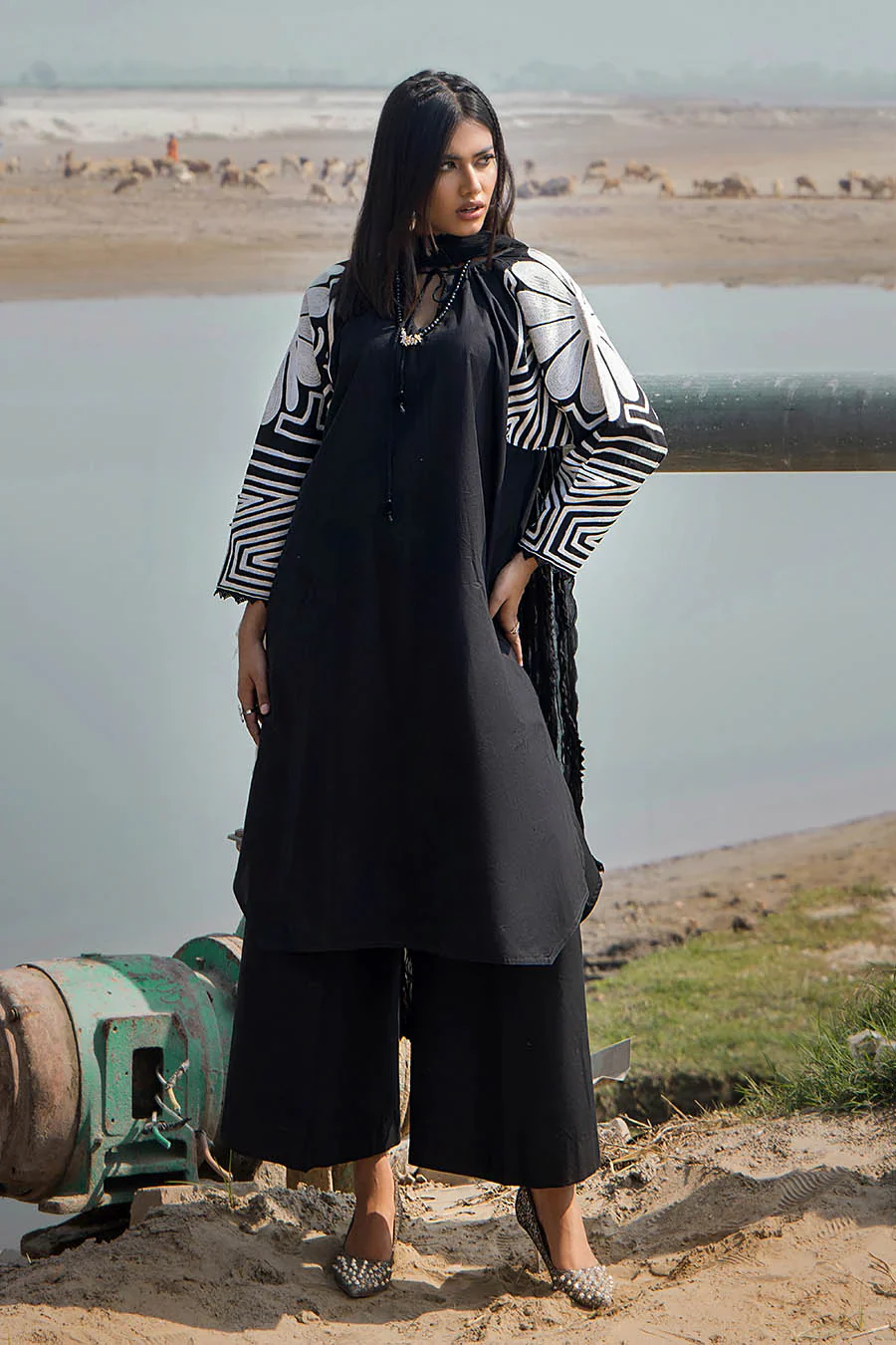 F-167 - Black - Readymade - Khuda Ameer Outfit - Image 7