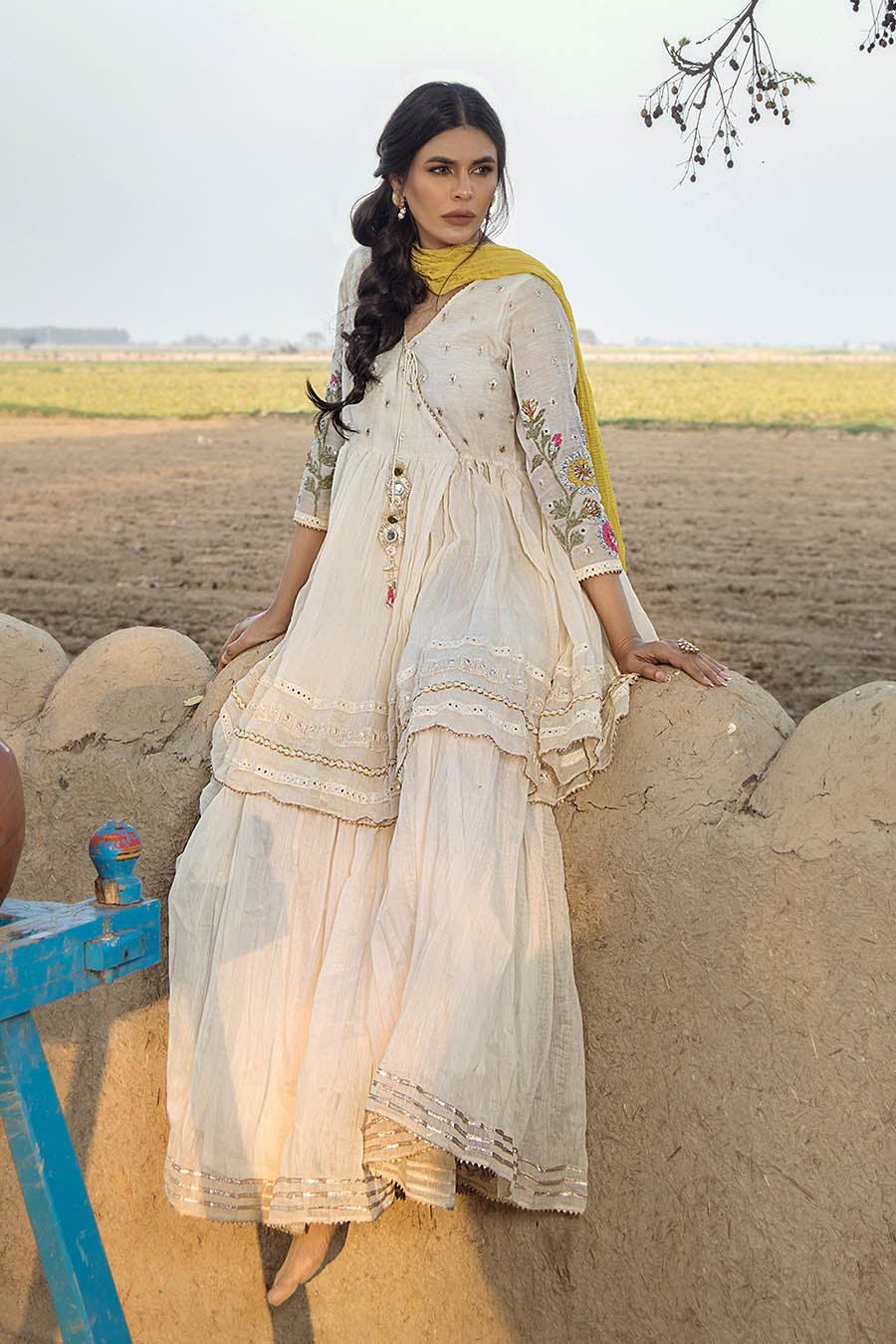 F-172 - Ready made Paper Cotton Khuda Ameer Outfit - Image 14