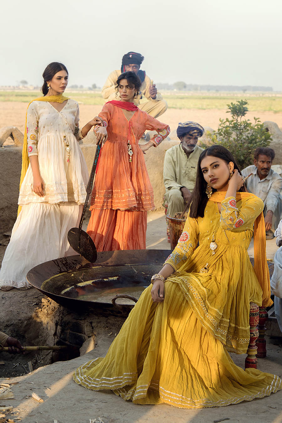 F-172 - Ready made Paper Cotton Khuda Ameer Outfit - Image 15