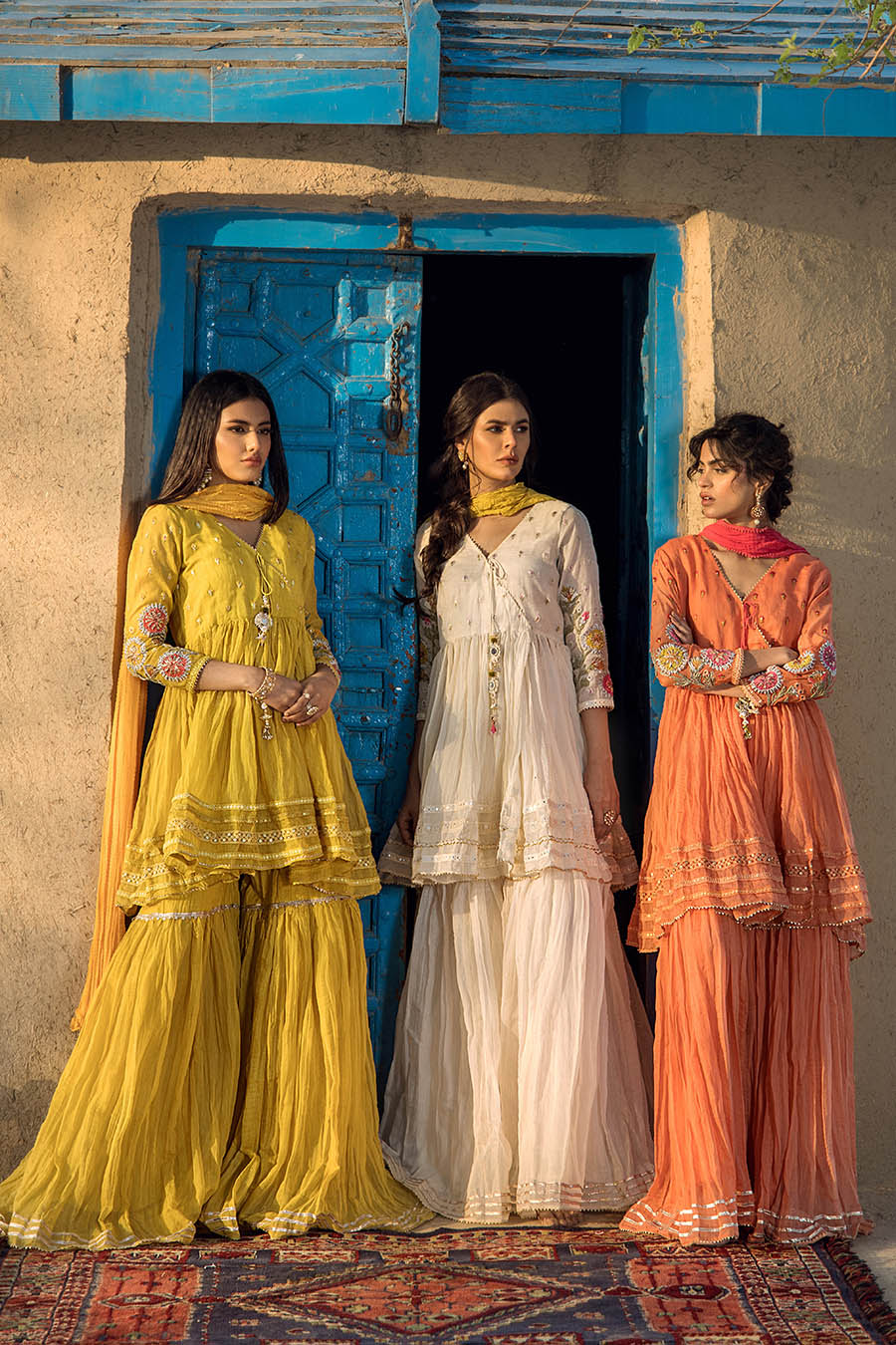 F-172 - Ready made Paper Cotton Khuda Ameer Outfit - Image 2