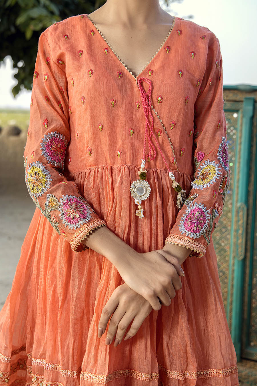 F-172 - Ready made Paper Cotton Khuda Ameer Outfit - Image 22