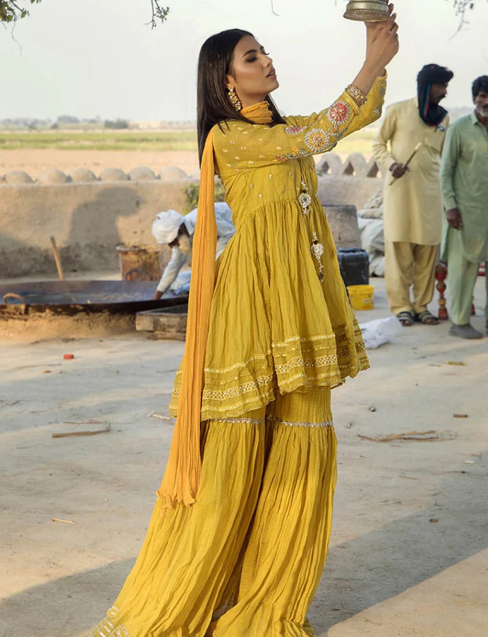 F-172 - Ready made Paper Cotton Khuda Ameer Outfit - Image 6