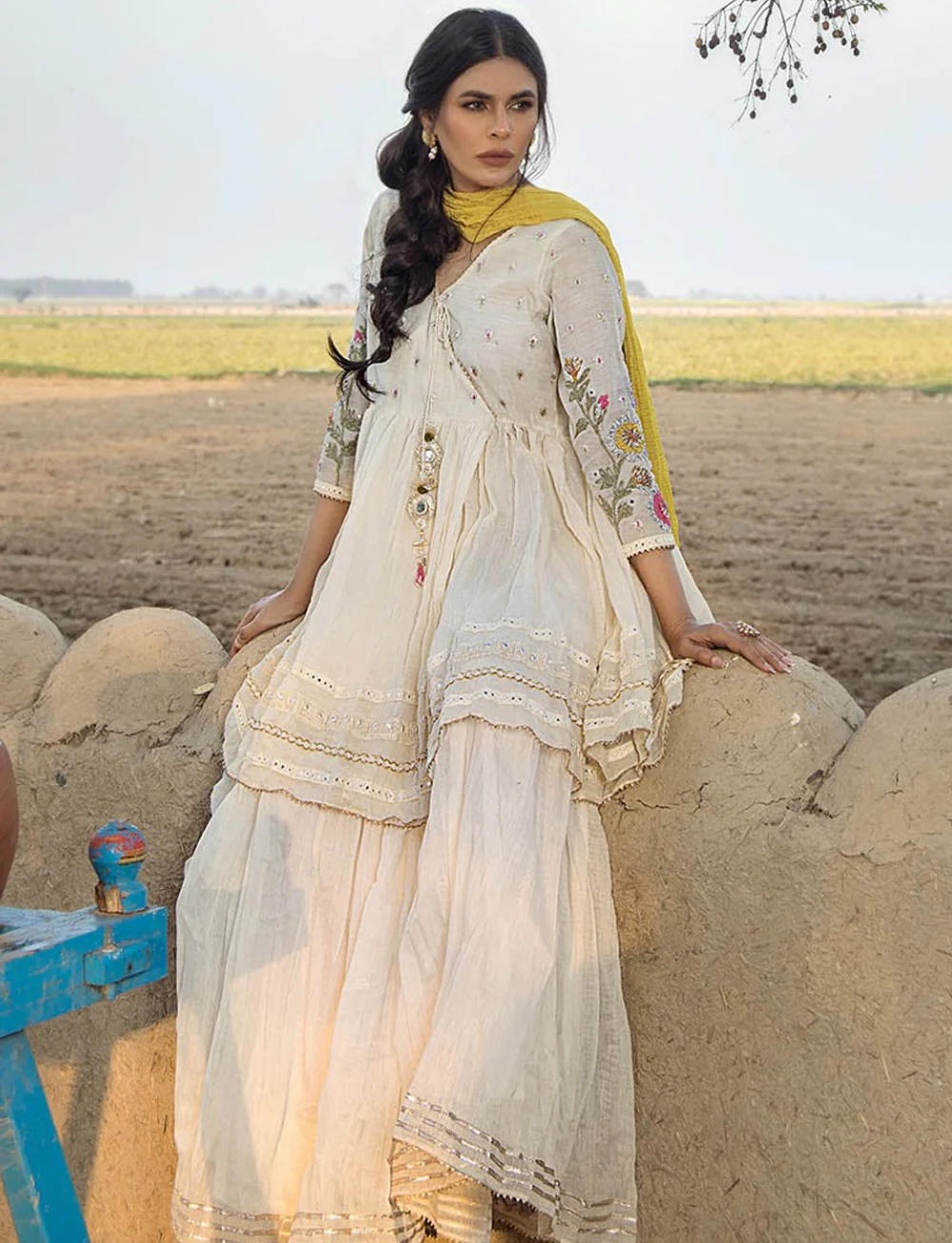 F-172 - Ready made Paper Cotton Khuda Ameer Outfit - Image 8