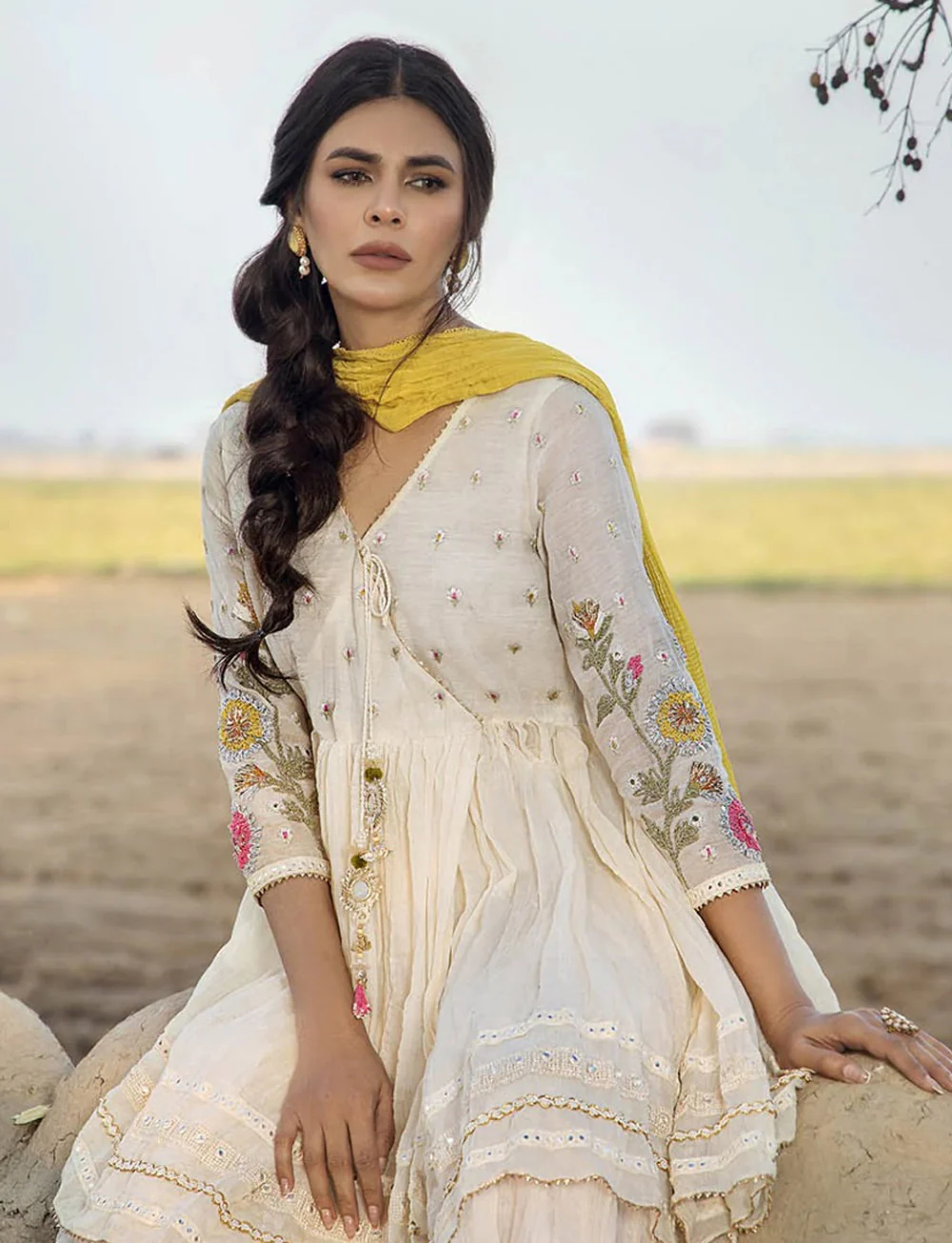 F-172 - Ready made Paper Cotton Khuda Ameer Outfit - Image 9