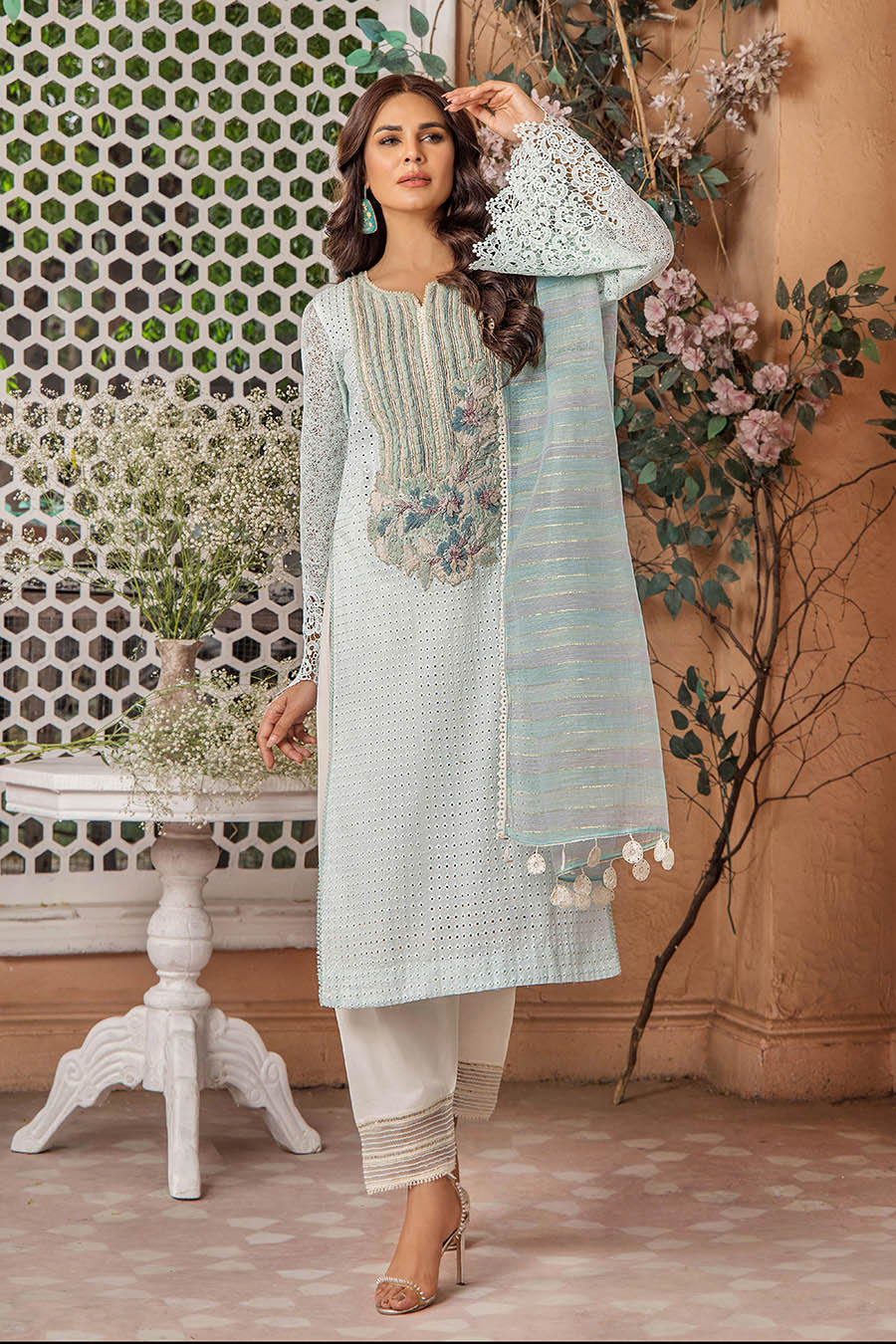 F-174 - Readyade Cotton Chiken Khuda Ameer Outfit - Image 3